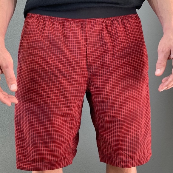 lululemon red shorts mens
